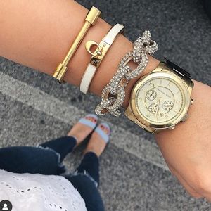 Coach white ‘clic-clac’ bracelet